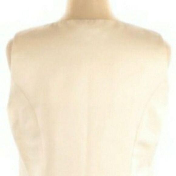 90's R&M Richards Formal Fitted Sleeveless Satin Ivory Shell Top Sz 16W - Picture 7 of 11